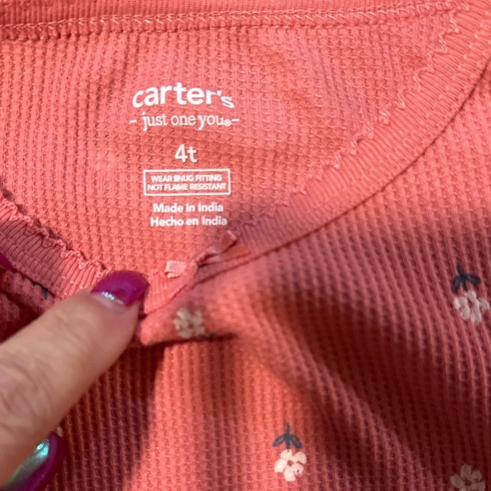 Carter's Kids Tops - Pink and White with Fun Prints